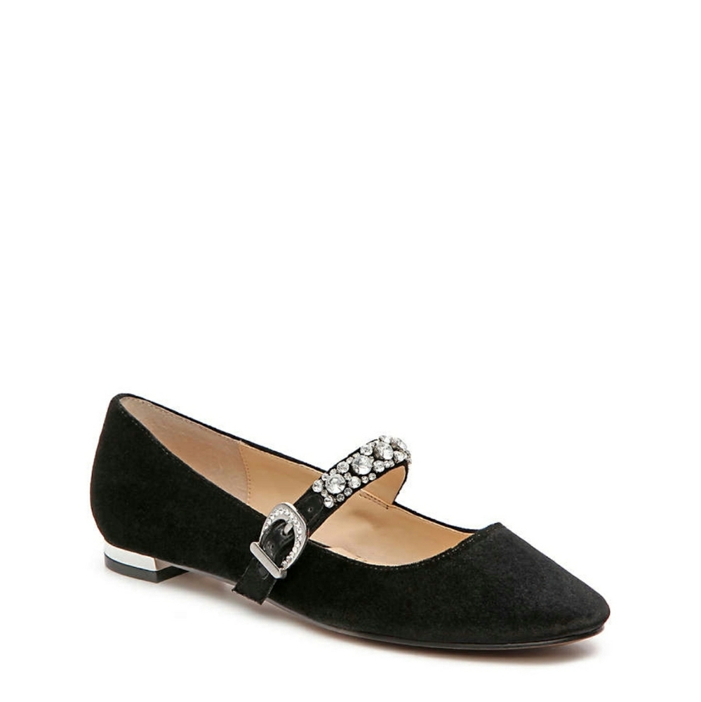 Adrienne Vittadini Aronni Black Velvet Flats